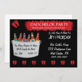 Dadchelor Diaper Keg-Party Einladungen (Vorne/Hinten)
