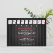 Dadchelor Party Baby Showcard - Poker Cards Einladung (Stehend Vorderseite)