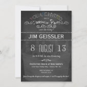 Dadchelor Party Invite in Chalkboard Typografie Einladung (Vorderseite)