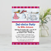 Dadchelor Party - Niedliche Daddy Shower Einladung (Stehend Vorderseite)