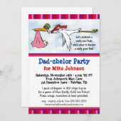 Dadchelor Party - Niedliche Daddy Shower Einladung (Vorne/Hinten)
