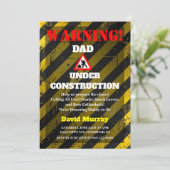 Dadchelor Party | VATER im Bau Einladung (Stehend Vorderseite)