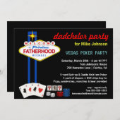 Dadchelor Party - Vegas Casino Style Einladungen (Vorne/Hinten)