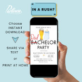 Dadchelor Vater zu Men Man Babydusche Einladung