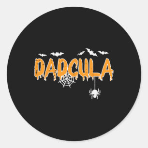 Dadcula Daddy Matching Family Halloween Costume Da Runder Aufkleber