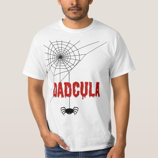 Dadcula Dripping Blood Font and Spider T-Shirt (Vorderseite)