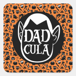 Dadcula...Fun Halloween-Zitat-Sticker Quadratischer Aufkleber