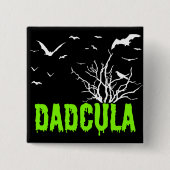 Dadcula Green Dripping Schriftart Flying Bats Butt Button (Vorderseite)
