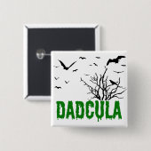 Dadcula Green Dripping Schriftart Flying Bats Button (Vorne & Hinten)