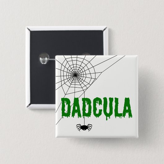 Dadcula Green Dripping Schriftart Spider Web Button (Vorne & Hinten)