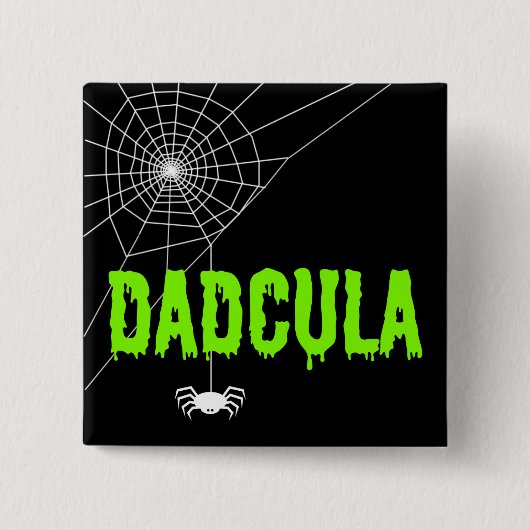Dadcula Green Dripping Schriftart Spider Web Button (Vorderseite)