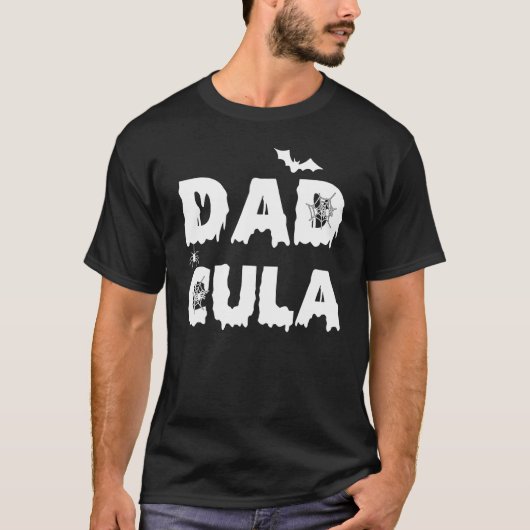 Dadcula  Halloween  Letter Print Dad Tops (Vorderseite)