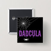 Dadcula Lila Dripping Schriftart Spider Web Button (Vorne & Hinten)