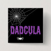 Dadcula Lila Dripping Schriftart Spider Web Button (Vorderseite)