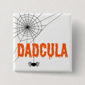 Dadcula Orange Dripping Schriftart Spider Web Button (Vorderseite)
