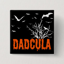 Dadcula Orange Driving Schriftart Flying Bats Button