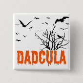 Dadcula Orange Driving Schriftart Flying Bats Button (Vorderseite)