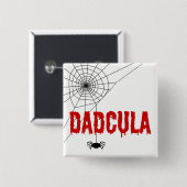 Dadcula Red Dripping Schriftart Spider Web Button (Vorne & Hinten)