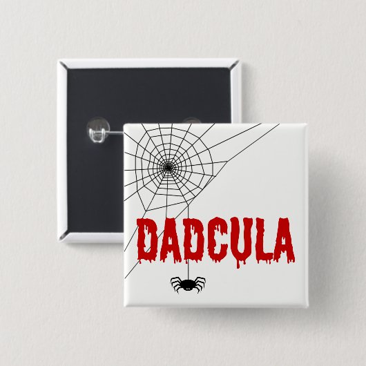 Dadcula Red Dripping Schriftart Spider Web Button (Vorne & Hinten)