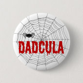 Dadcula Red Dripping Schriftart Spider Web Button (Vorderseite)