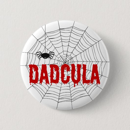 Dadcula Red Dripping Schriftart Spider Web Button (Vorderseite)