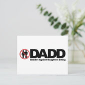 DADD Daddies gegen Töchter Verabredet Postkarte (Stehend Vorderseite)
