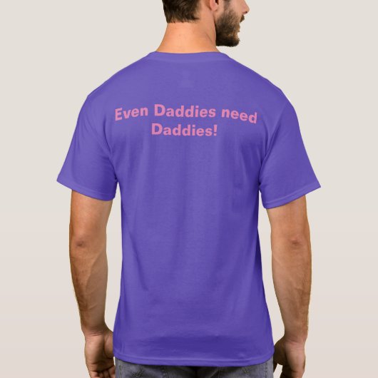 Daddies Donuts T - Shirt in großartiger Lila/rosa (Rückseite)