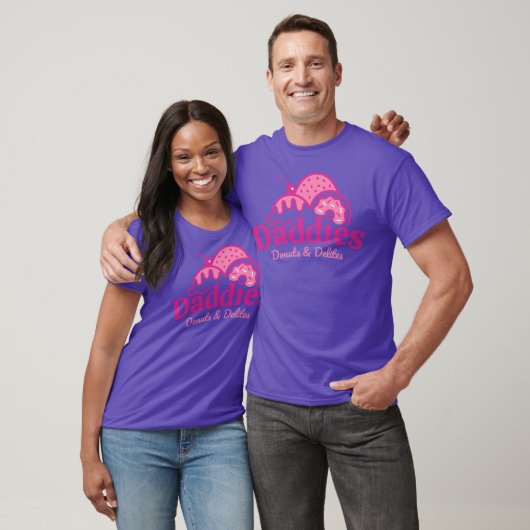 Daddies Donuts T - Shirt in großartiger Lila/rosa  (Unisex)