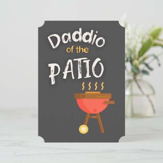 Daddio des Patio - Der Coole Vater! Einladung (Stehend Vorderseite)