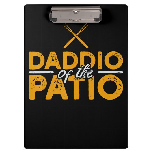 Daddio Of The Patio Funny Grill BBQ Klemmbrett (Vorderseite)