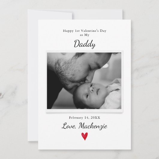 Daddy 1. Valentinstag Baby Foto (Vorderseite)