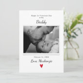 Daddy 1. Valentinstag Baby Foto (Stehend Vorderseite)
