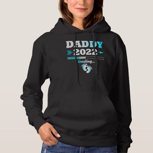 Daddy 2022 Loading Expectant Vater Nachkommen Männ Hoodie (Vorderseite)