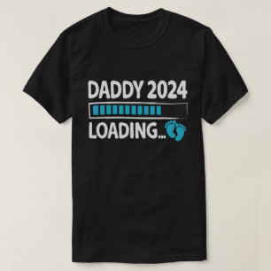 Daddy 2024 Loading Pregnancy Ankündigung New Dad T-Shirt