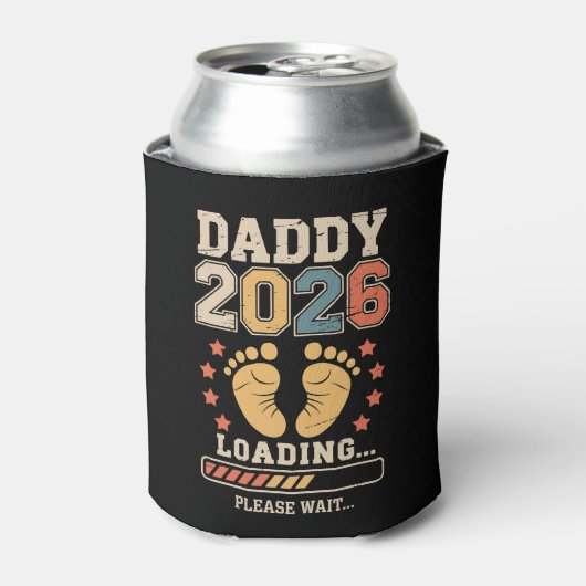 Daddy 2026 Loading Baby Announcement Expecting Dad Dosenkühler (Kanne Vorderseite)