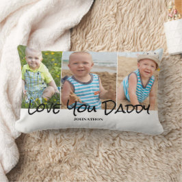 Daddy 3 Foto Collage Throw Kissen