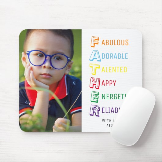 DADDY Akronym mit Foto Mouse Pad Mousepad (Mit Mouse)