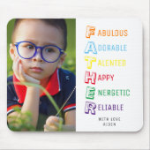 DADDY Akronym mit Foto Mouse Pad Mousepad (Vorne)