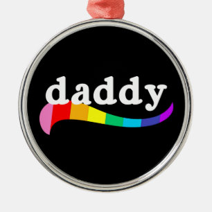 DADDY Älterer Schwuler Mann LGBTQ Stolzmonatsparad Ornament Aus Metall
