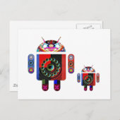 Daddy and Baby Android - Art101 von Navin Postkarte (Vorne/Hinten)