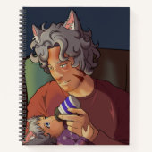 Daddy and Child 8.5 x 11 Notebook Notizblock (Vorderseite)