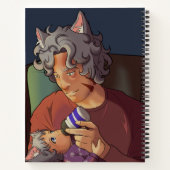 Daddy and Child 8.5 x 11 Notebook Notizblock (Rückseite)