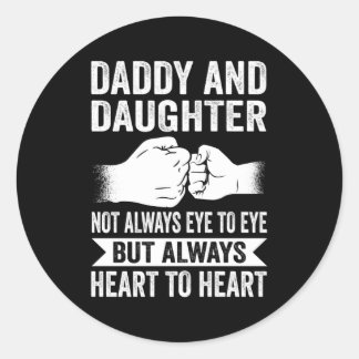 Daddy and Daughter Faust Bump Faust Bombe Vathers Runder Aufkleber