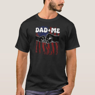 Daddy and Me Best Vater Ever Fist Bump USA Flag Fl T-Shirt