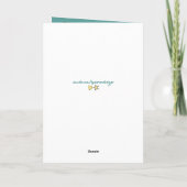 Daddy and me green and yellow foto karte (Rückseite)