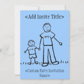 "Daddy and Me" Kleiner Junge Einladung oder lädt e (Vorderseite)