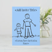 "Daddy and Me" Kleiner Junge Einladung oder lädt e (Stehend Vorderseite)