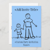 "Daddy and Me" Kleiner Junge Einladung oder lädt e (Vorne/Hinten)