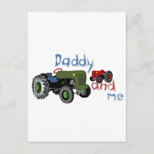 Daddy and Me Tractors Postkarte