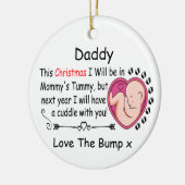 Daddy, aus dem Personalisierten Foto zu kommen Keramik Ornament (Links)